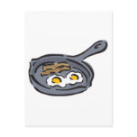 bacon and fried eggs postcards