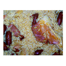 Bacon and Smoked Sausage Jambalaya Post Card