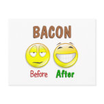Bacon Before After Postcard