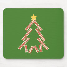 Bacon Christmas Tree Mouse Mat