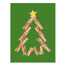 Bacon Christmas Tree Post Card