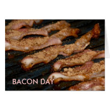 BACON DAY invitations Greeting Cards