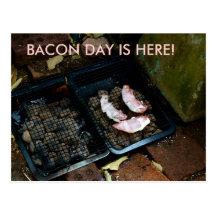 BACON DAY IS HERE! invotations Postcard