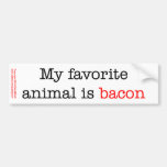 Bacon Favourite Animal Bumper Sticker