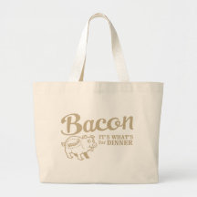 bacon - it's whats for dinner canvas bag