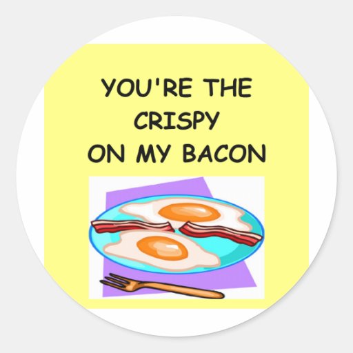 BACON lover Round Stickers