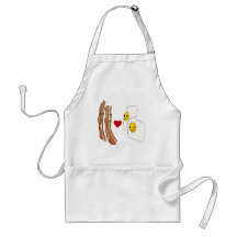 Bacon Loves Eggs Funny Bacon Design Apron