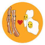 Bacon Loves Eggs Funny Bacon Design stickers