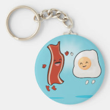 Bacon Loves Eggs Key Chain