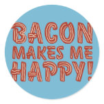 Bacon Makes Me Happy Stickers