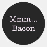 Bacon Mmm Round Stickers