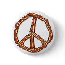 Bacon Peace Sign T-shirts, Hoodies, Gifts Pinback Buttons