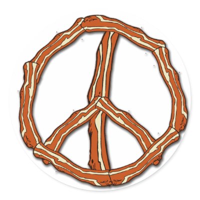 Bacon Peace Sign T-shirts, Hoodies, Gifts Sticker by greenbaby