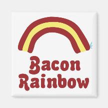 Bacon Rainbow Fridge Magnets