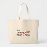 Bacon Sex Rock n Roll Tote Bag