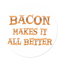 Bacon Round Sticker