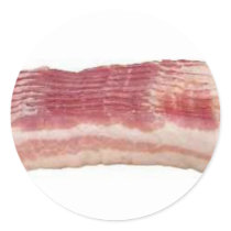 bacon round stickers