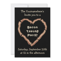 Bacon tasting party custom announcements