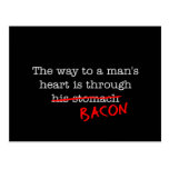 Bacon Way to a Man's Heart Postcard