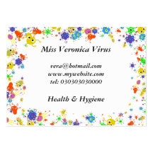 Bacteria Border, Business Card Template