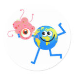 Bacteria Globe Sticker