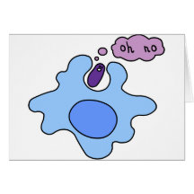 Bacteria Phagocytosis Greeting Cards