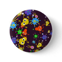 Bacteria Wallpaper Pinback Button
