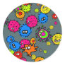 Bacteria Wallpaper Round Stickers