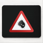 Bacteria Warning Sign Mousepad