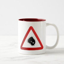 Bacteria Warning Sign Mug