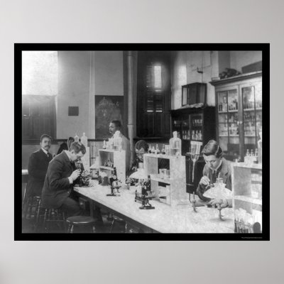 Bacteriology Lab at Howard Univiversity 1900 Posters by lc_vintagephotos