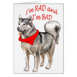 BAD Akita Greeting Card