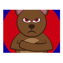 Bad angry bear postkarten