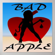 BAD APPLE BEACH POSTER