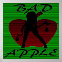 BAD APPLE GREEN BLINDS POSTER