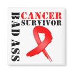 Bad Ass Blood Cancer Survivor Fridge Magnet