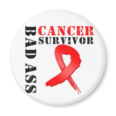 Bad Ass Blood Cancer Survivor Fridge Magnets by cancerapparel