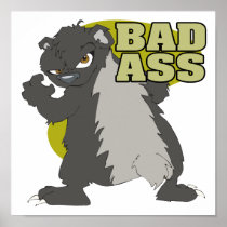 bad ass honey badger poster