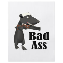 bad ass honey badger with a gun personalized flyer