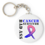 Bad Ass Male Breast Cancer Survivor Keychain