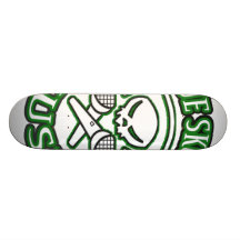 bad azz skull tRUE sKOOL lOGO Skate Board Deck