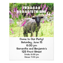Bad Black Sheep Personalized Invite