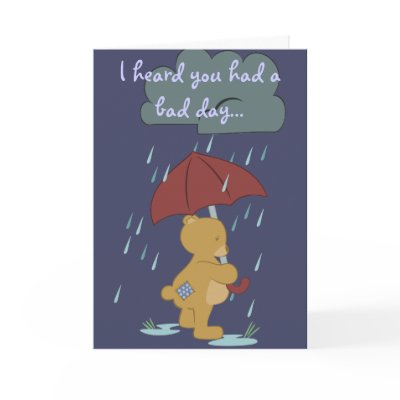 Bad Day Bear Card by Customizables