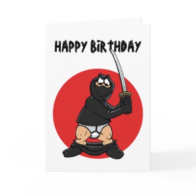 Bad Day Ninja Birthday card by Iantos_Place