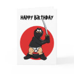 Bad Day Ninja Birthday card