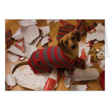 Bad Dog Christmas Card