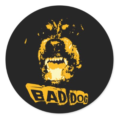 Bad Dog Stickers by GrungeFactory