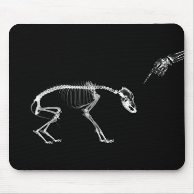 Bad Dog X-Ray Skeleton in Black & White by VoXeeD