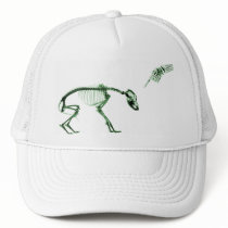 Bad Dog X-ray Skeleton in Green