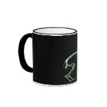 Bad Dog X-ray Skeleton in Green Coffee Mug
